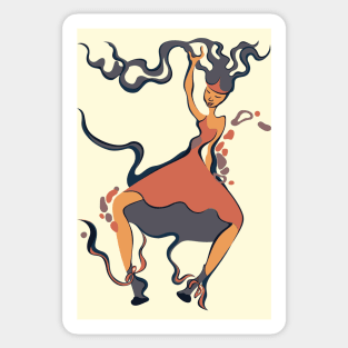 Girl dancing underwater Sticker